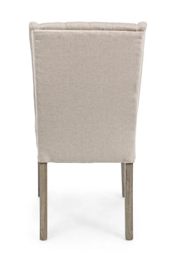 Sedia "Columbia" con struttura in legno di quercia, per arredo interno 51 x 63 x h 104 cm