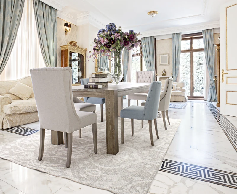 Sedia "Columbia" con struttura in legno di quercia, per arredo interno 51 x 63 x h 104 cm