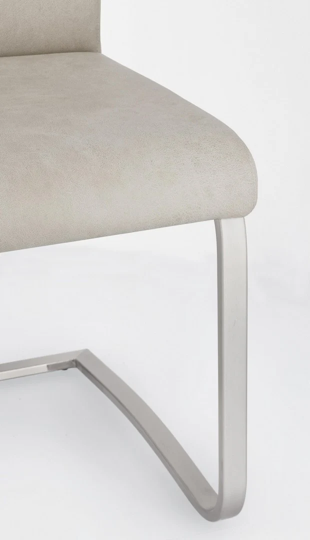 Sedia "Kenneth" con gambe in acciaio verniciato a polvere epossidica, per arredo interno 42 x 56 x h 102 cm