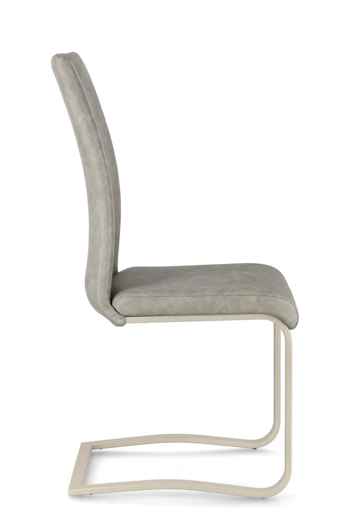 Sedia "Kenneth" con gambe in acciaio verniciato a polvere epossidica, per arredo interno 42 x 56 x h 102 cm