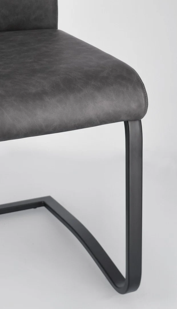 Sedia "Kenneth" con gambe in acciaio verniciato a polvere epossidica, per arredo interno 42 x 56 x h 102 cm