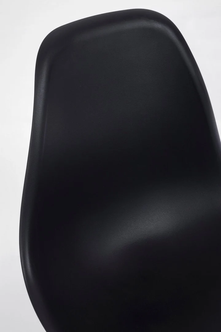 Sedia "Mandy" con gambe in acciaio verniciate effetto legno naturale, per arredo interno 53 x 46 x h 82 cm