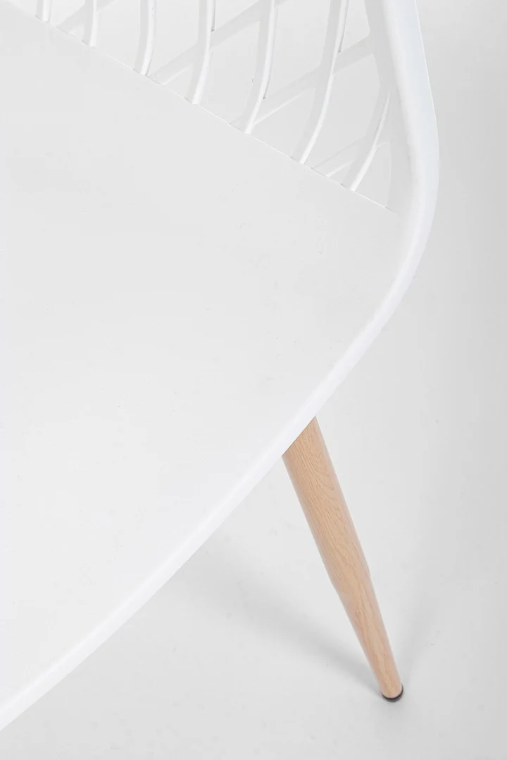 Sedia "Optik" con gambe in acciaio verniciate, per arredo interno 58 x 54 x h 85,5 cm