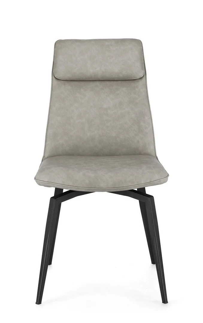 Sedia "Lawrence" con gambe in acciaio verniciato a polvere epossidica, per arredo interno 48 x 64 x h 92 cm