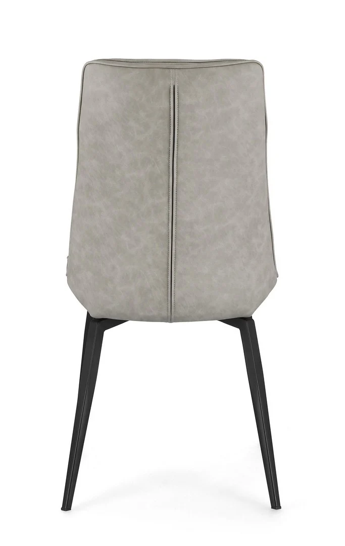 Sedia "Lawrence" con gambe in acciaio verniciato a polvere epossidica, per arredo interno 48 x 64 x h 92 cm