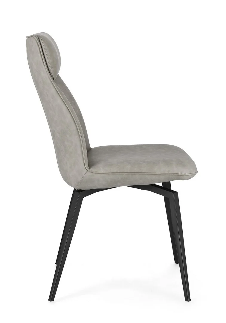 Sedia "Lawrence" con gambe in acciaio verniciato a polvere epossidica, per arredo interno 48 x 64 x h 92 cm