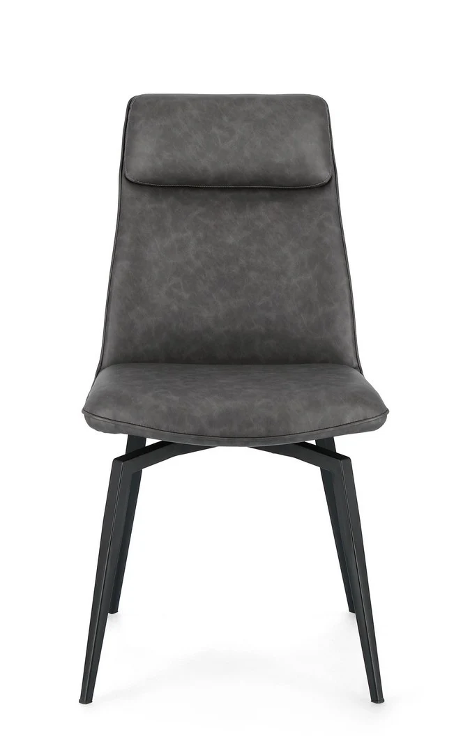Sedia "Lawrence" con gambe in acciaio verniciato a polvere epossidica, per arredo interno 48 x 64 x h 92 cm