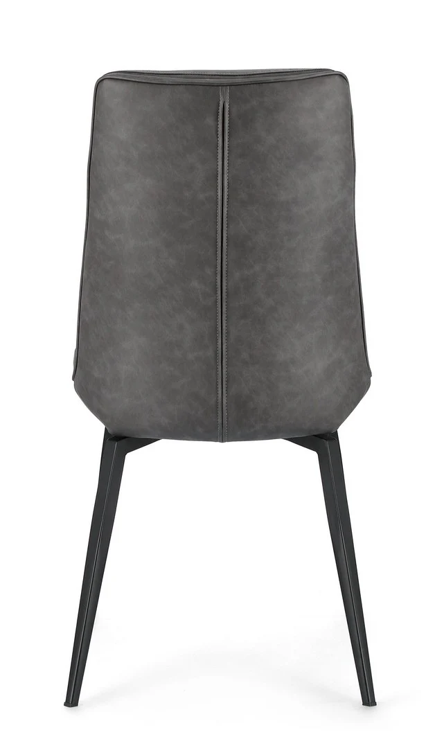 Sedia "Lawrence" con gambe in acciaio verniciato a polvere epossidica, per arredo interno 48 x 64 x h 92 cm
