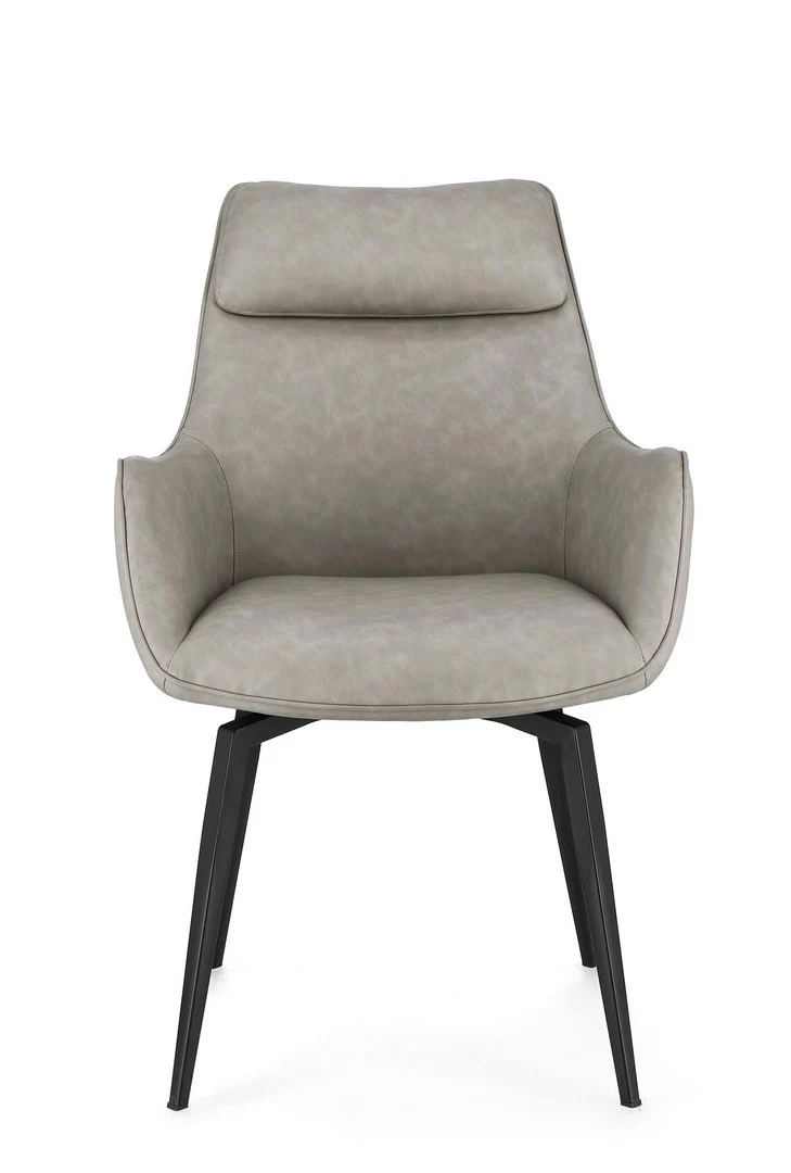 Sedia "Lawrence" con gambe in acciaio verniciato a polvere epossidica, per arredo interno 56 x 65 x h 92 cm