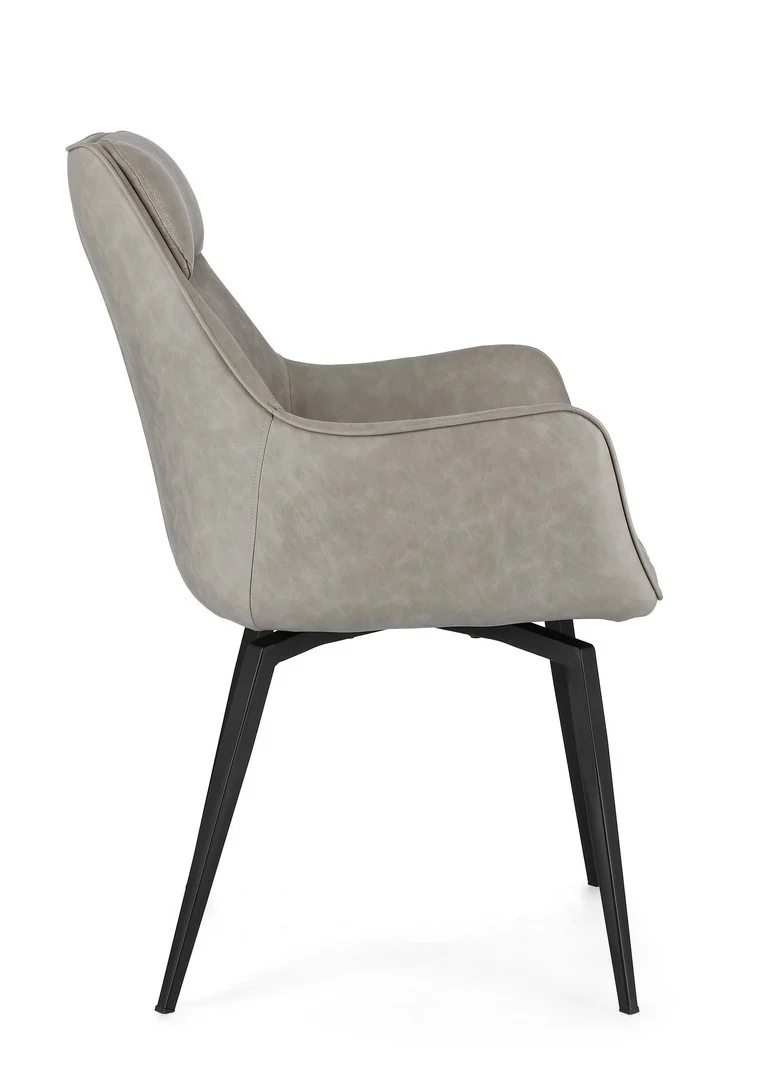 Sedia "Lawrence" con gambe in acciaio verniciato a polvere epossidica, per arredo interno 56 x 65 x h 92 cm