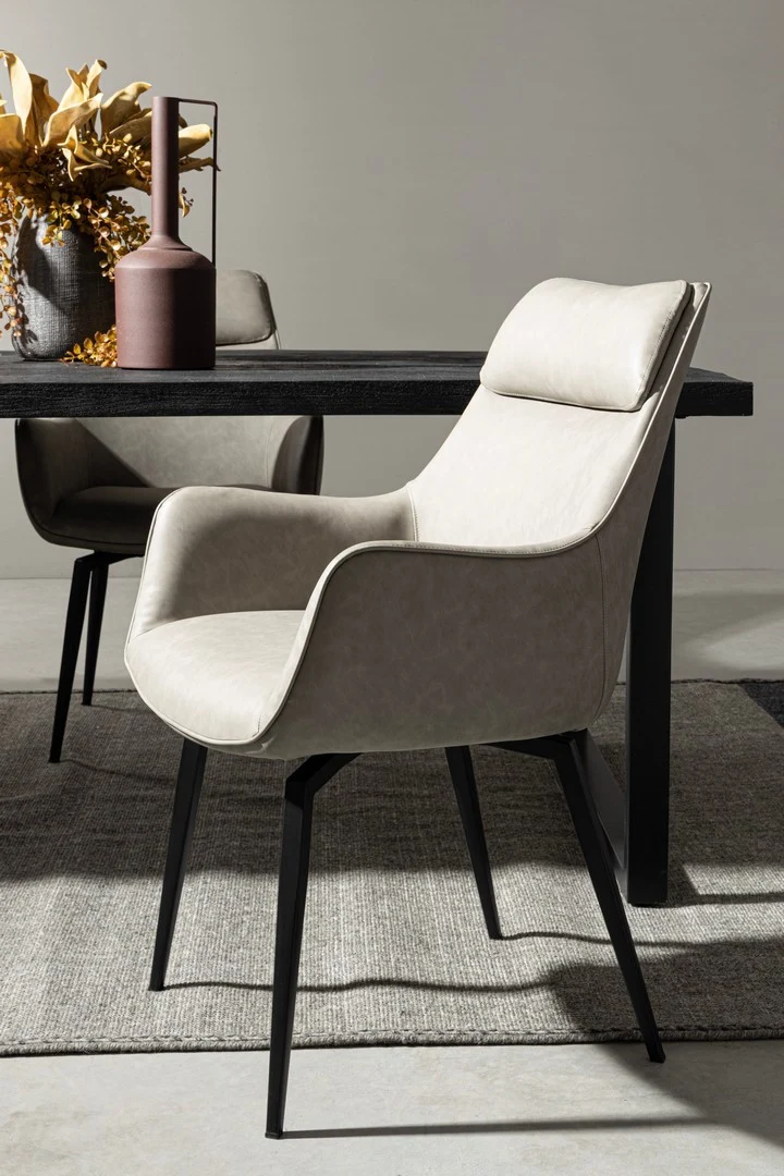 Sedia "Lawrence" con gambe in acciaio verniciato a polvere epossidica, per arredo interno 56 x 65 x h 92 cm