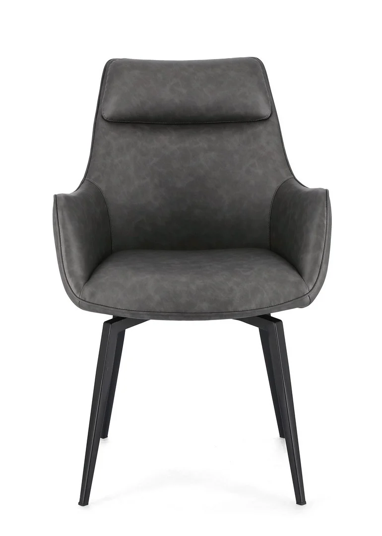Sedia "Lawrence" con gambe in acciaio verniciato a polvere epossidica, per arredo interno 56 x 65 x h 92 cm