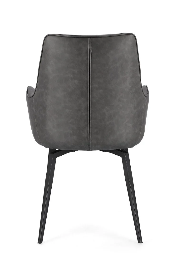 Sedia "Lawrence" con gambe in acciaio verniciato a polvere epossidica, per arredo interno 56 x 65 x h 92 cm