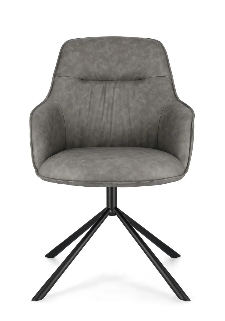 Sedia "Grant" con gambe in acciaio verniciato a polvere epossidica, per arredo interno 59 x 65 x h 86 cm