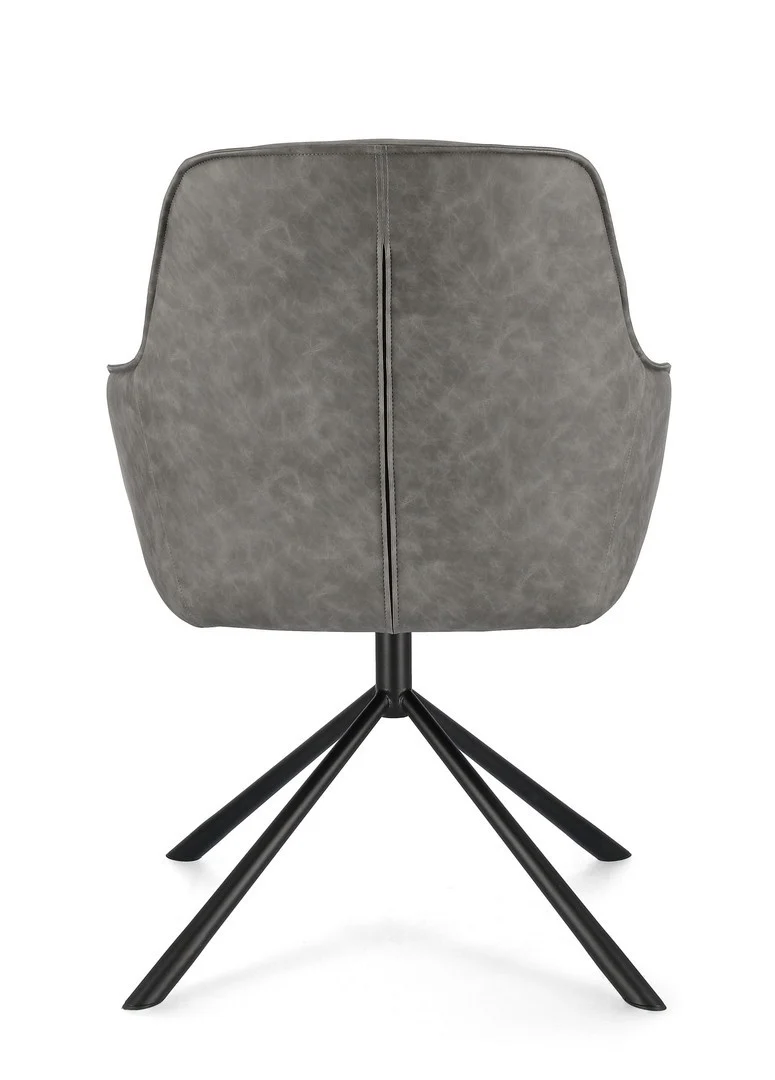 Sedia "Grant" con gambe in acciaio verniciato a polvere epossidica, per arredo interno 59 x 65 x h 86 cm