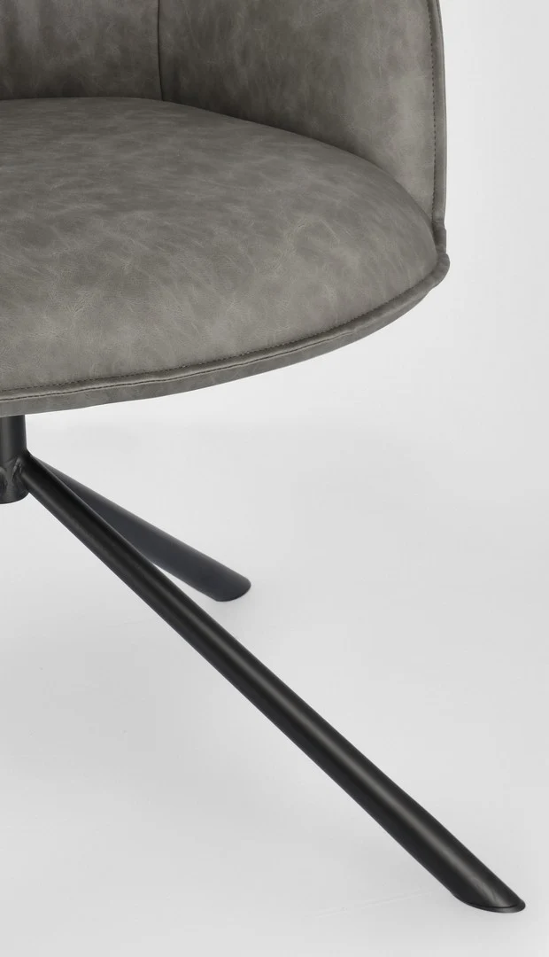 Sedia "Grant" con gambe in acciaio verniciato a polvere epossidica, per arredo interno 59 x 65 x h 86 cm