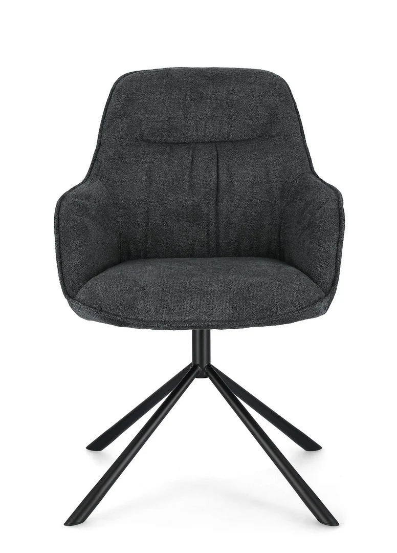 Sedia "Grant" con gambe in acciaio verniciato a polvere epossidica, per arredo interno 59 x 65 x h 86 cm