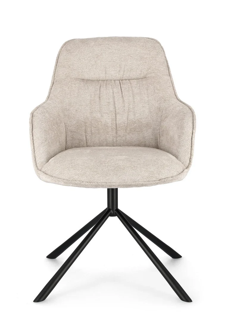 Sedia "Grant" con gambe in acciaio verniciato a polvere epossidica, per arredo interno 59 x 65 x h 86 cm