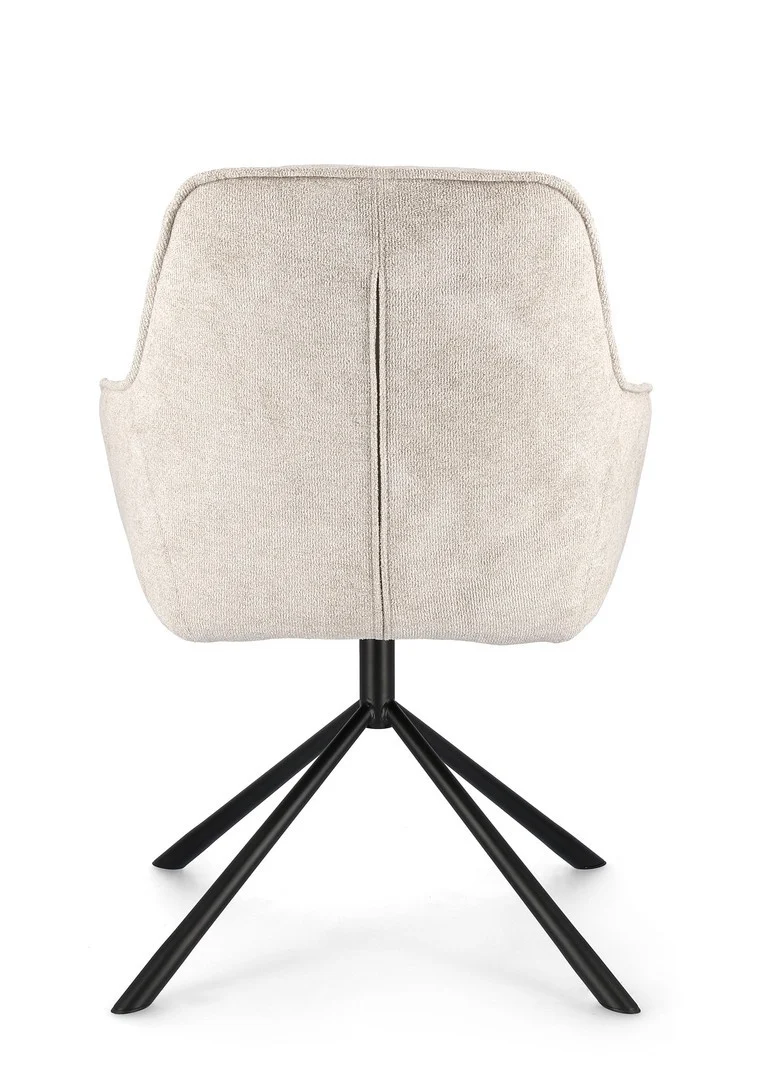 Sedia "Grant" con gambe in acciaio verniciato a polvere epossidica, per arredo interno 59 x 65 x h 86 cm