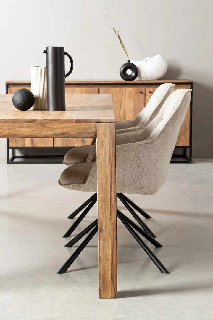 Sedia "Grant" con gambe in acciaio verniciato a polvere epossidica, per arredo interno 59 x 65 x h 86 cm