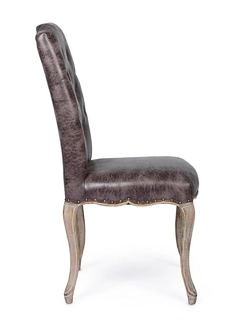 Sedia "Diva" con struttura in rubber wood, per arredo interno 51 x 53 x h 99 cm