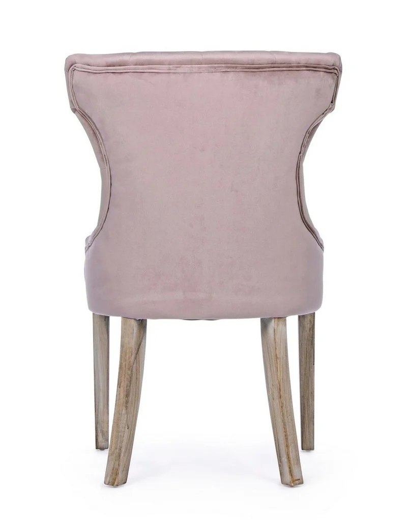 Sedia "Azelia" con struttura in rubber wood, per arredo interno 55 x 52 x h 92 cm