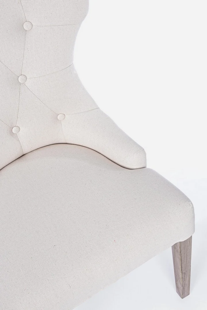 Sedia "Azelia" con struttura in rubber wood, per arredo interno 55 x 52 x h 92 cm