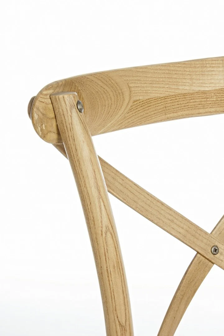Sedia "Cross" con struttura in legno di olmo, per arredo interno 50,5 x 52 x h 87 cm
