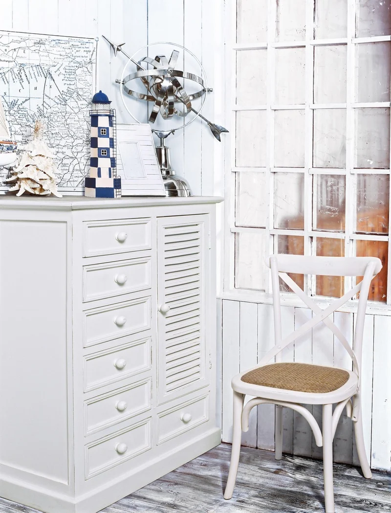 Sedia "Cross" con struttura in legno di olmo, per arredo interno 50,5 x 52 x h 87 cm