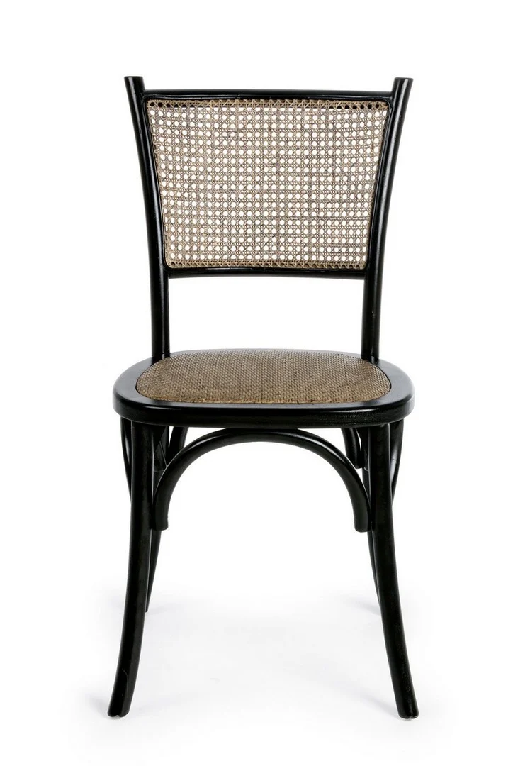 Sedia "Carrel" con struttura in legno di olmo, per arredo interno 45 x 53 x h 89 cm