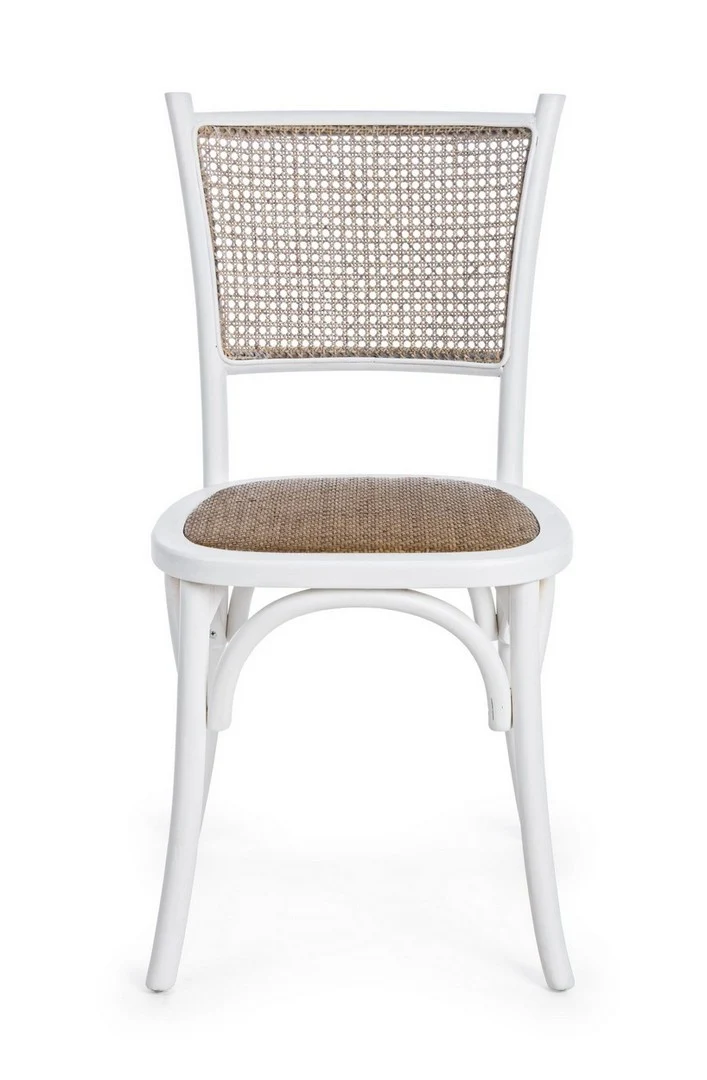 Sedia "Carrel" con struttura in legno di olmo, per arredo interno 45 x 53 x h 89 cm