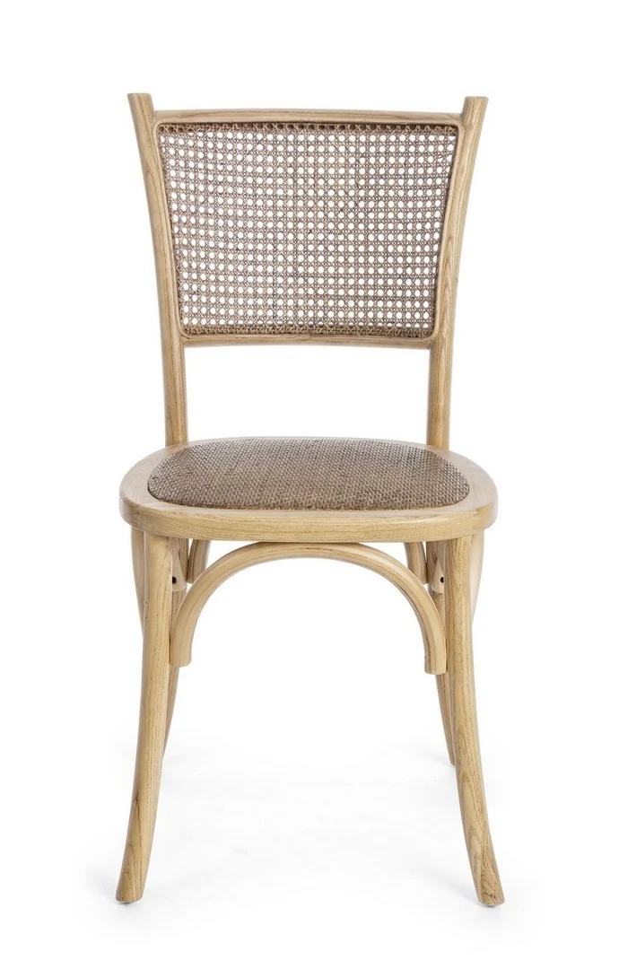 Sedia "Carrel" con struttura in legno di olmo, per arredo interno 45 x 53 x h 89 cm