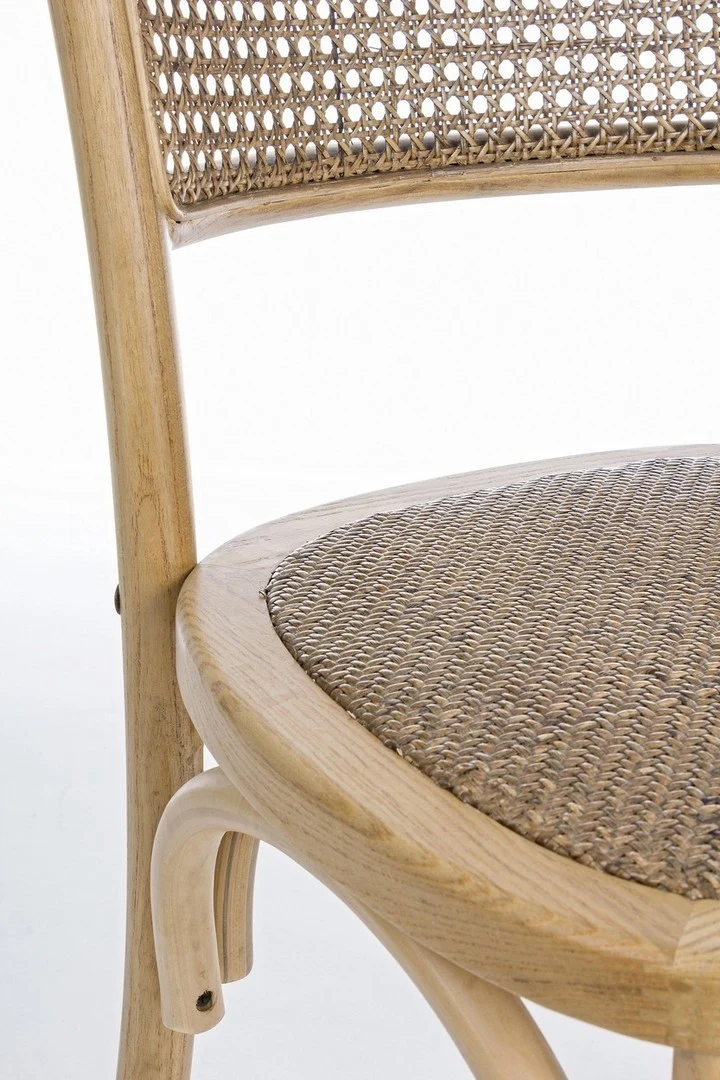 Sedia "Carrel" con struttura in legno di olmo, per arredo interno 45 x 53 x h 89 cm