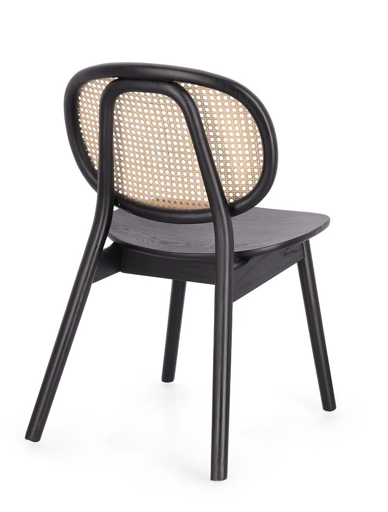 Sedia "Adolis" con struttura in legno di olmo, per arredo interno 49 x 42 x h 81 cm