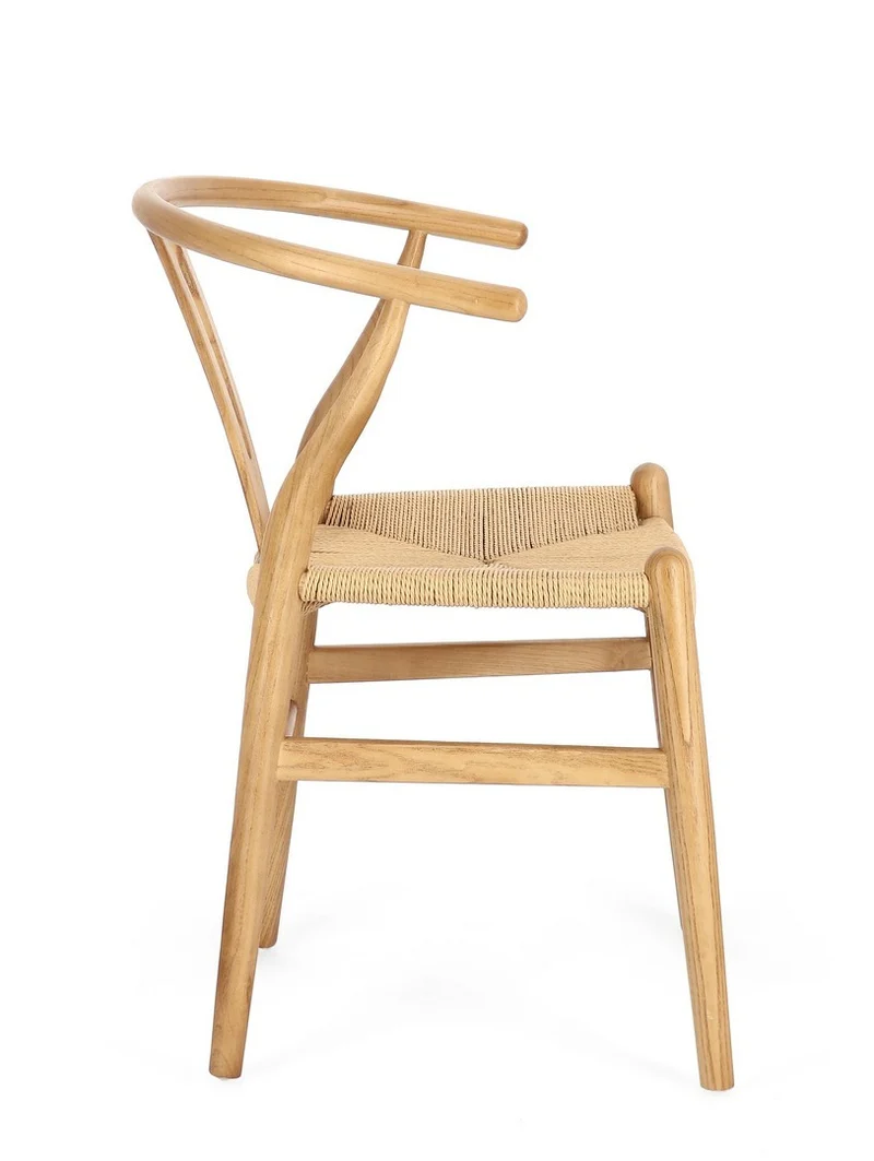 Sedia "Artas" con struttura in legno di olmo, per arredo interno 49 x 42 x h 78 cm