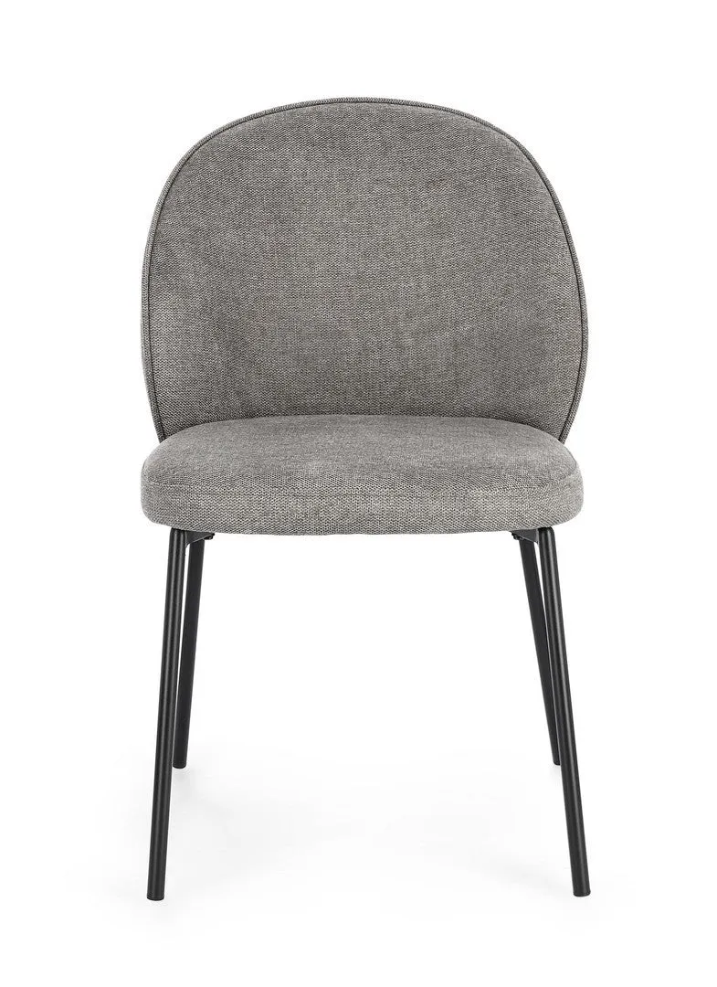 Sedia "Wendy" con struttura in acciaio, per arredo interno 54 x 60 x h 83 cm