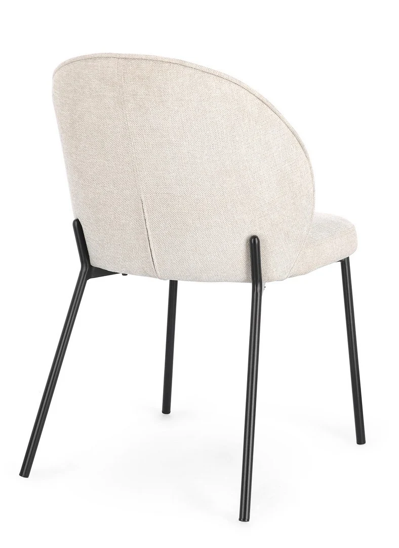 Sedia "Wendy" con struttura in acciaio, per arredo interno 54 x 60 x h 83 cm