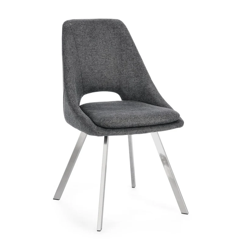 Sedia "Kashar" con struttura in compensato, per arredo interno 45 x 49,5 x h 85 cm