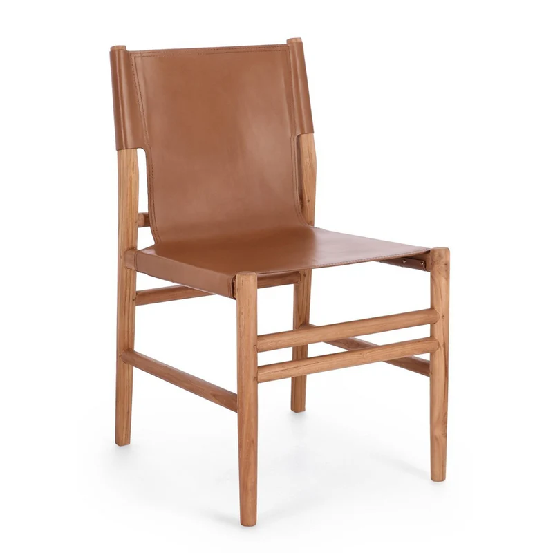 Sedia "Caroline" con legno teak, per arredo interno 48 x 58 x h 85 cm