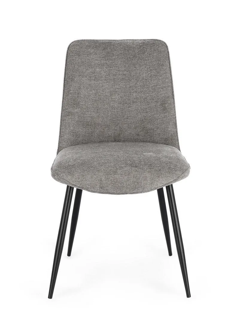 Sedia "Cora" con struttura in acciaio, per arredo interno 48 x 62 x h 84 cm