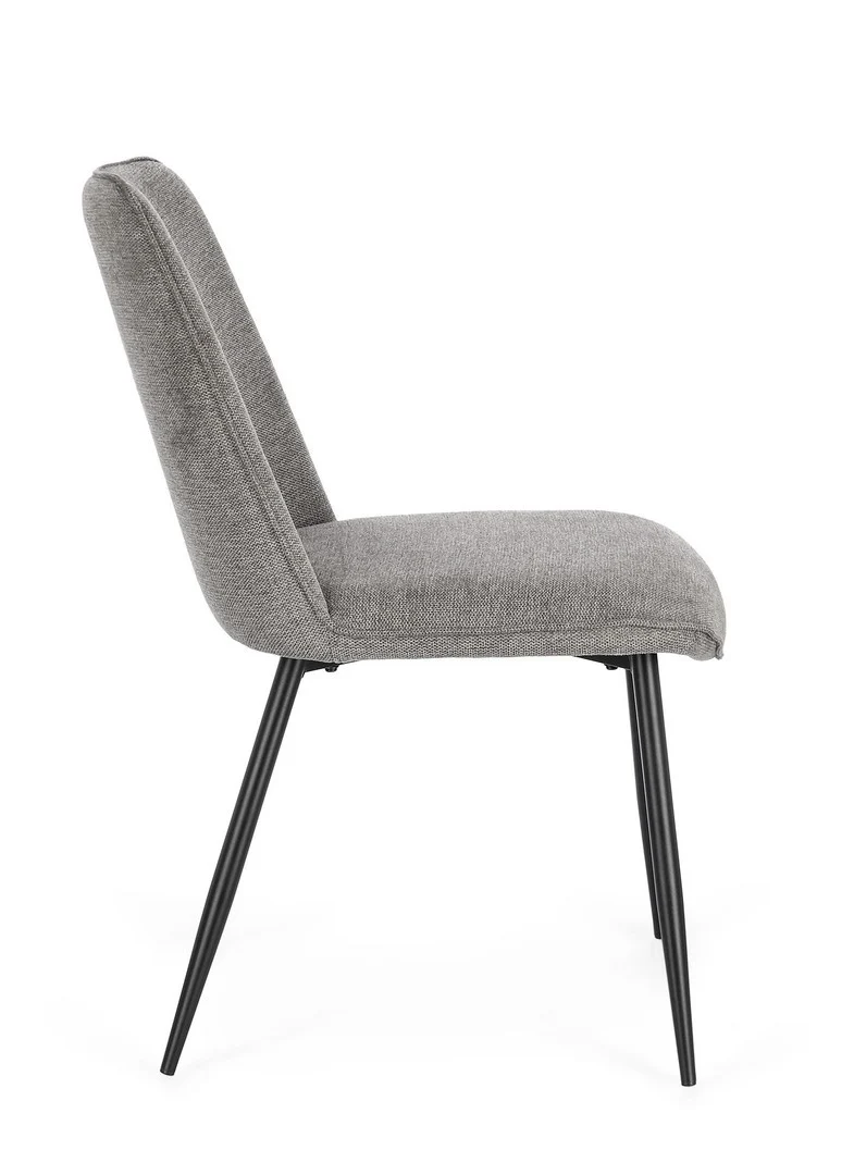 Sedia "Cora" con struttura in acciaio, per arredo interno 48 x 62 x h 84 cm