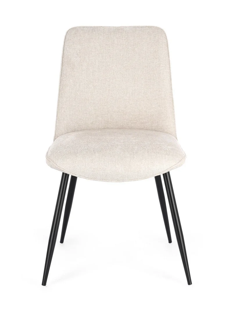 Sedia "Cora" con struttura in acciaio, per arredo interno 48 x 62 x h 84 cm