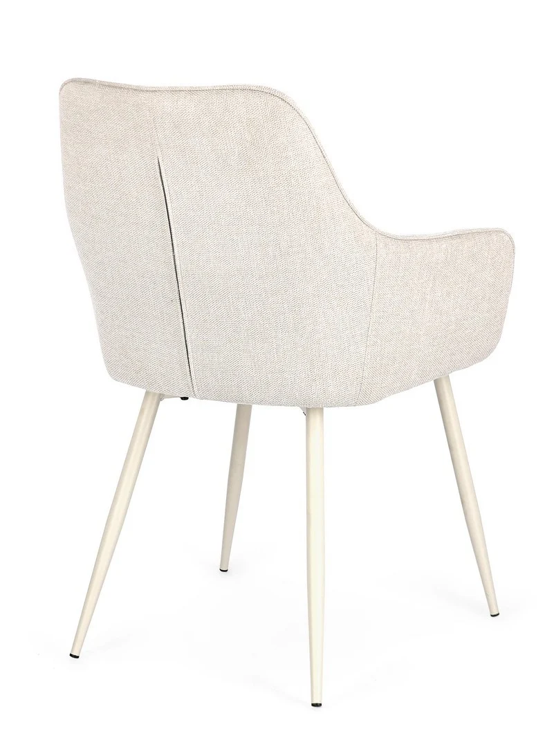 Sedia "Cora" con struttura in acciaio, per arredo interno con braccioli, 58 x 63 x h 85,5 cm