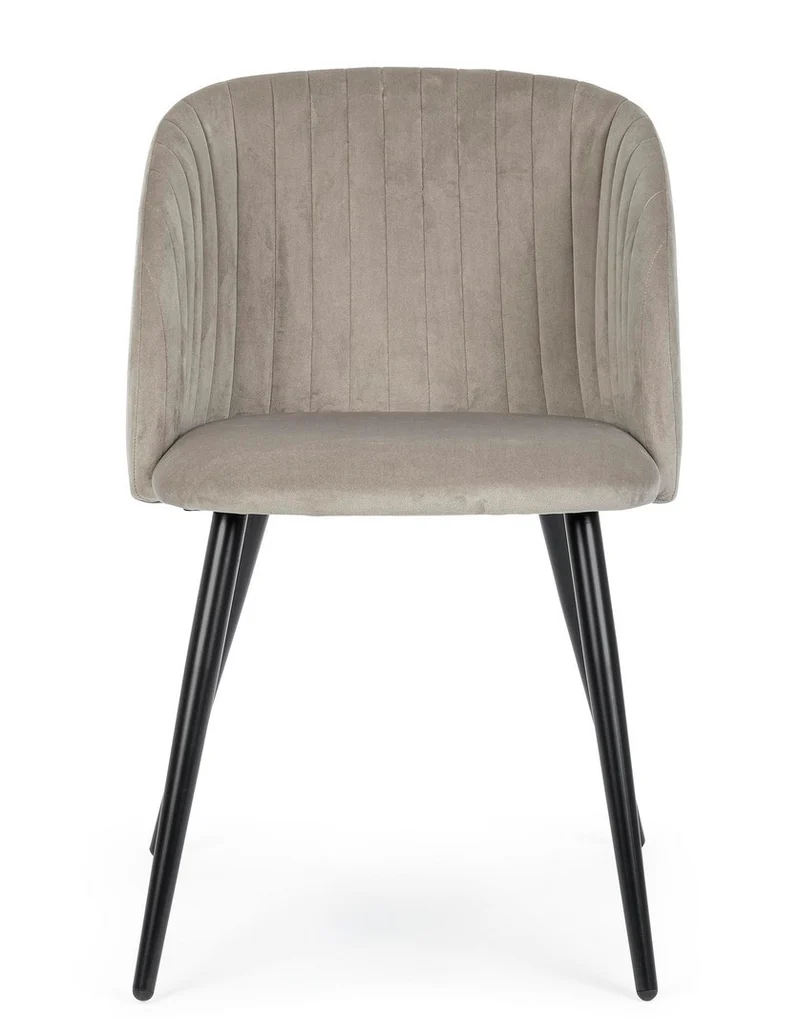 Sedia "Queen" con gambe in acciaio verniciato a polvere, per arredo interno 53 x 57 x h 81,5 cm