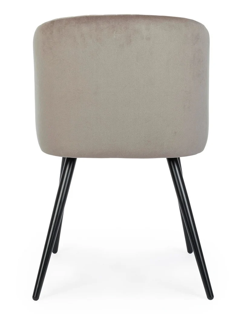 Sedia "Queen" con gambe in acciaio verniciato a polvere, per arredo interno 53 x 57 x h 81,5 cm