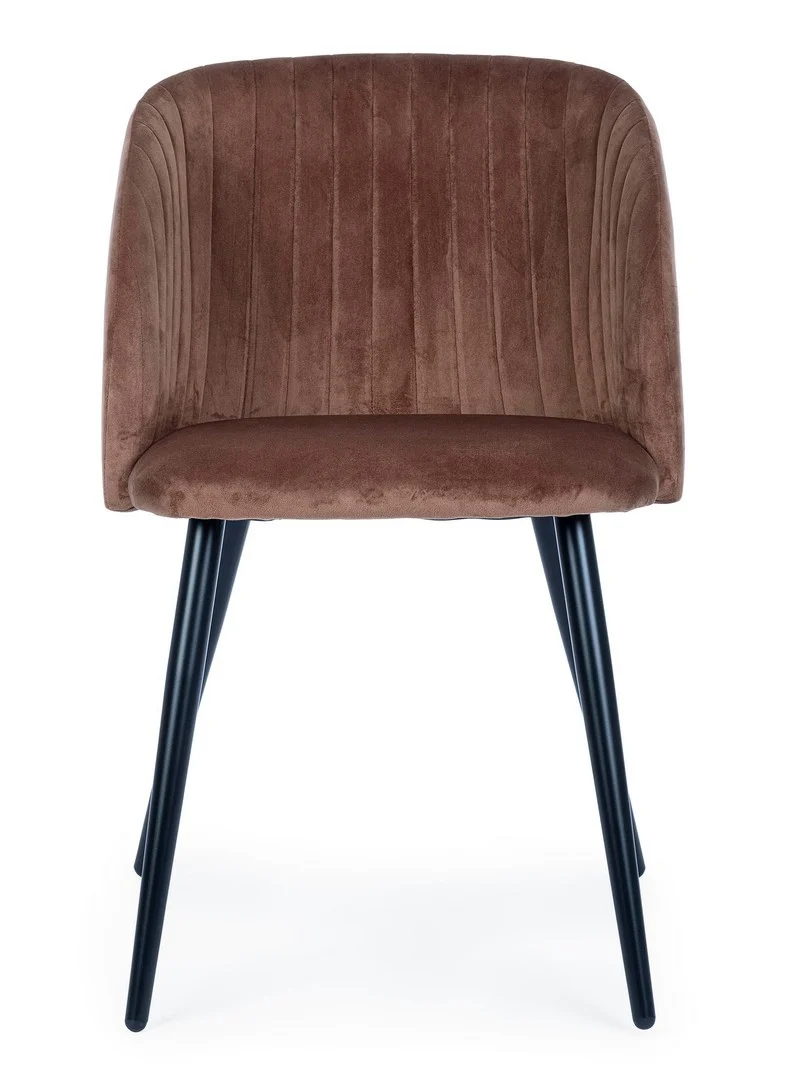 Sedia "Queen" con gambe in acciaio verniciato a polvere, per arredo interno 53 x 57 x h 81,5 cm