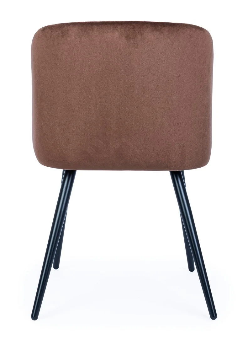 Sedia "Queen" con gambe in acciaio verniciato a polvere, per arredo interno 53 x 57 x h 81,5 cm