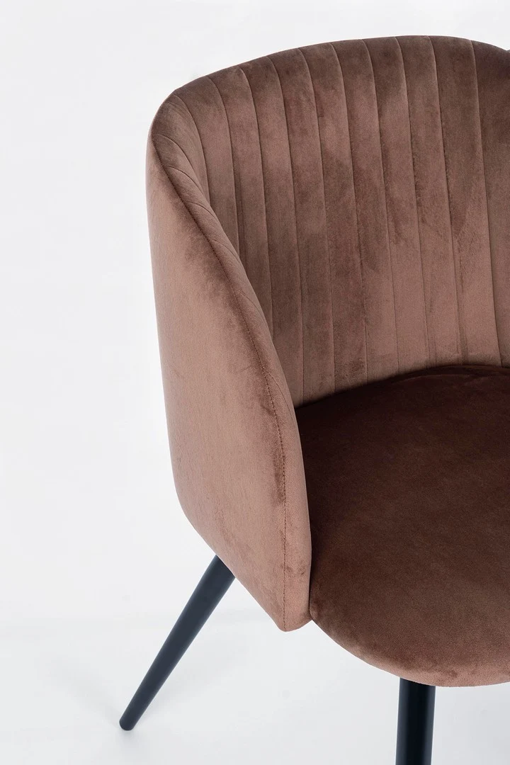 Sedia "Queen" con gambe in acciaio verniciato a polvere, per arredo interno 53 x 57 x h 81,5 cm
