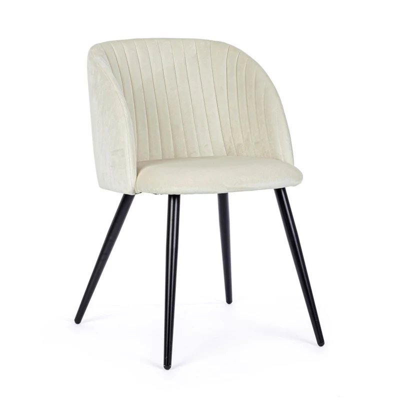 Sedia "Queen" con gambe in acciaio verniciato a polvere, per arredo interno 53 x 57 x h 81,5 cm