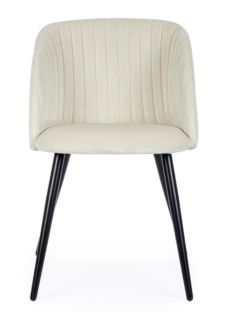 Sedia "Queen" con gambe in acciaio verniciato a polvere, per arredo interno 53 x 57 x h 81,5 cm